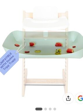 Silicone Highchair Tray Liner in Mint - Universal Fit